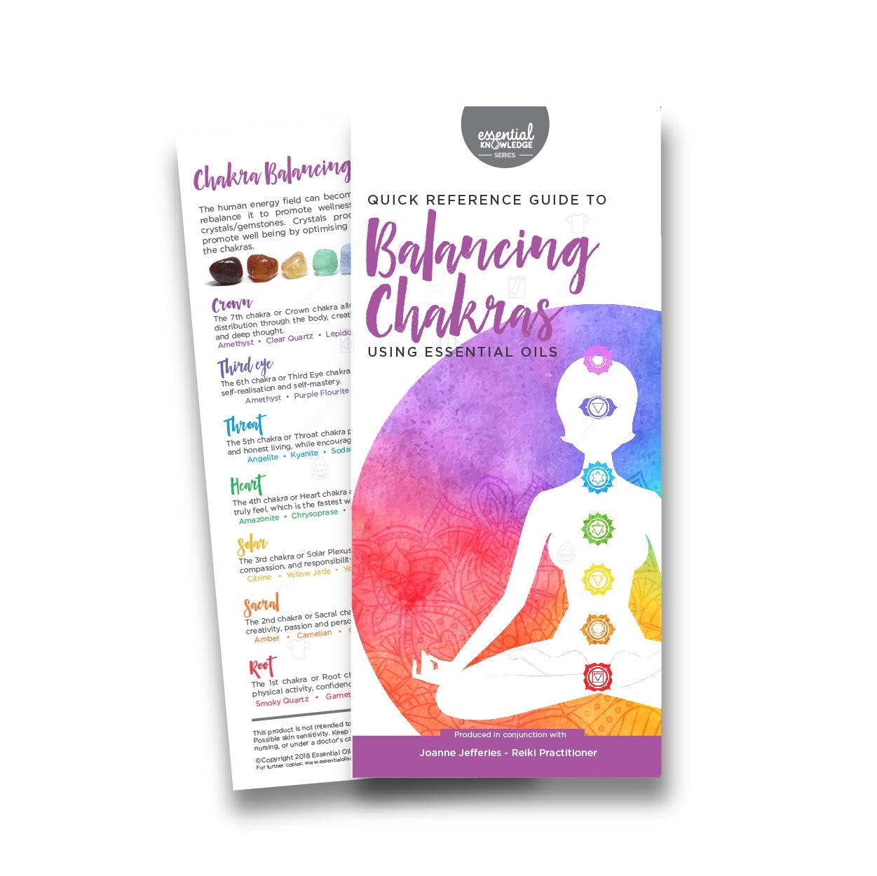 Infobrosjyre: Quick Reference Guide to Balancing Chakras Using Essential Oils